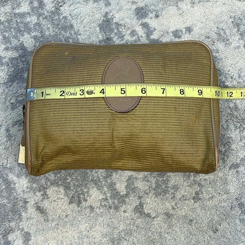 Vintage YSL Yves Saint Laurent Zip Pouch Clutch Toiletry Case Bag